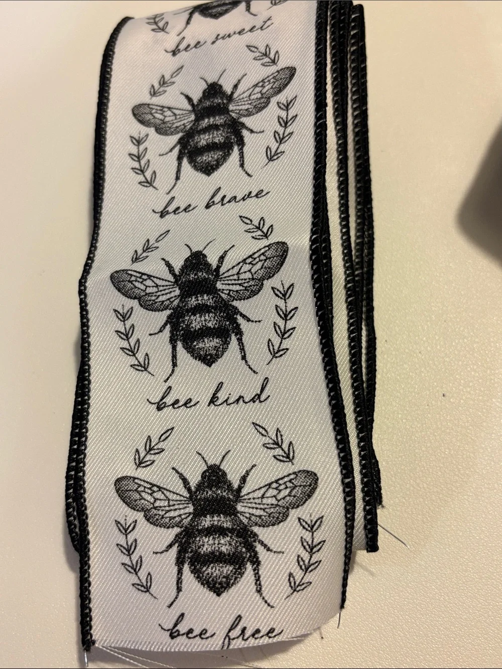Bee Themed Ribbon & Sign Set - Yellow, Black, White